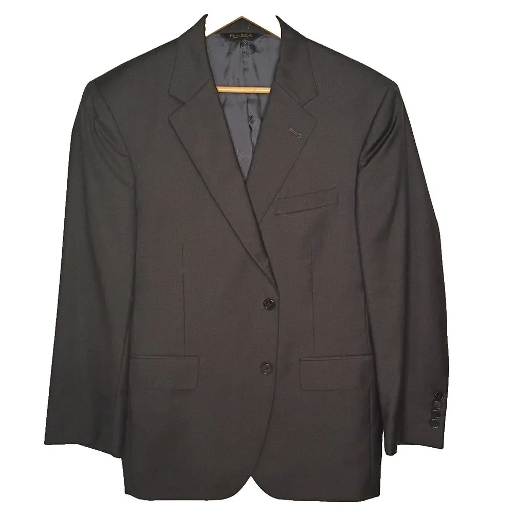 Jos. A. Bank Signature Gold  Blazer Mens 40S Charcoal Gray Wool Suit Coat Jacket